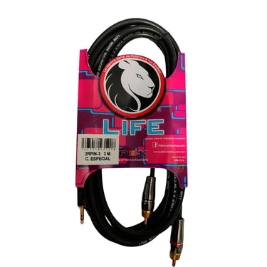 Cable Life 2rpin-3 Plug 3.5 Stereo A 2 rca 3 Metros